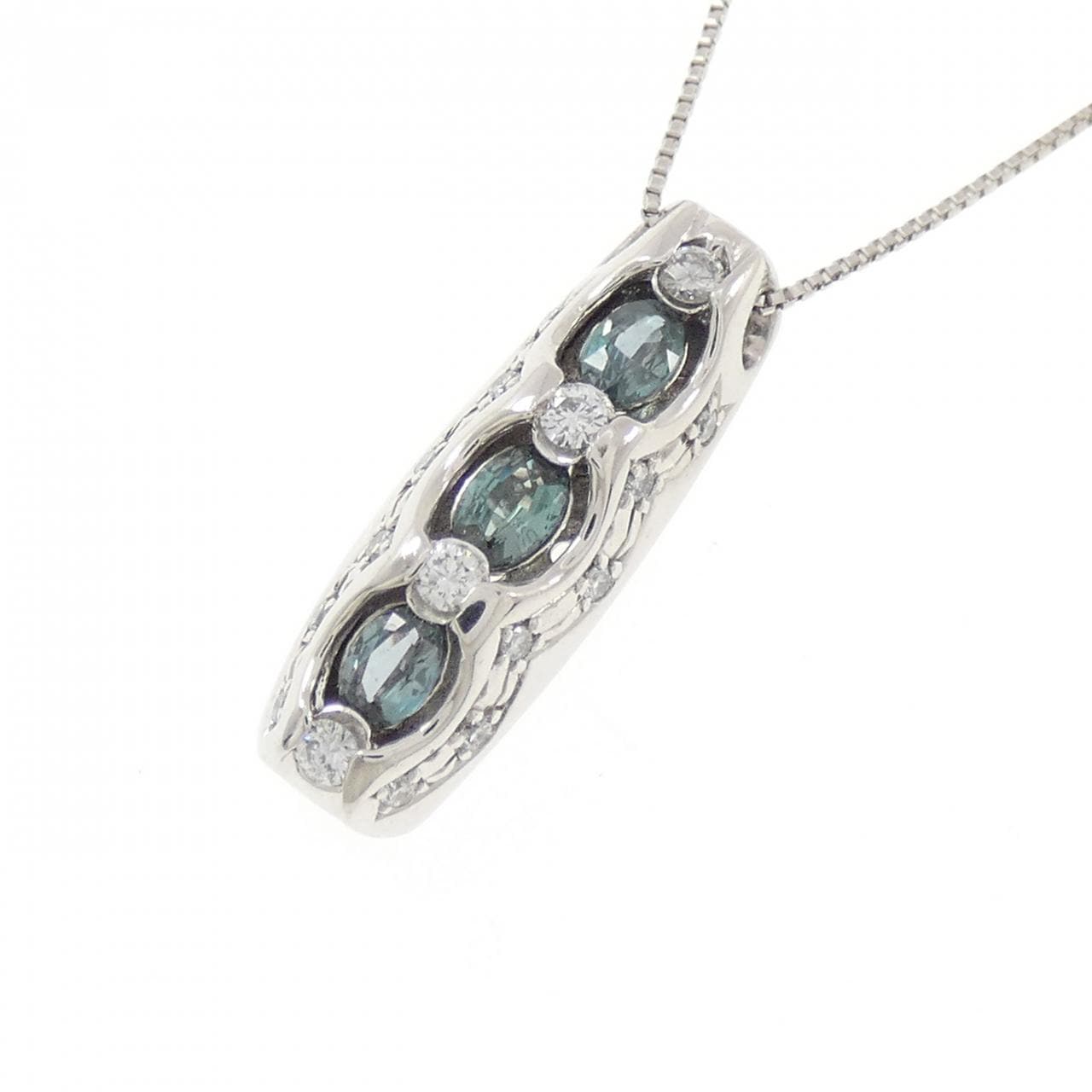 PT900/PT850 アレキサンドライト ネックレス 0.37CT