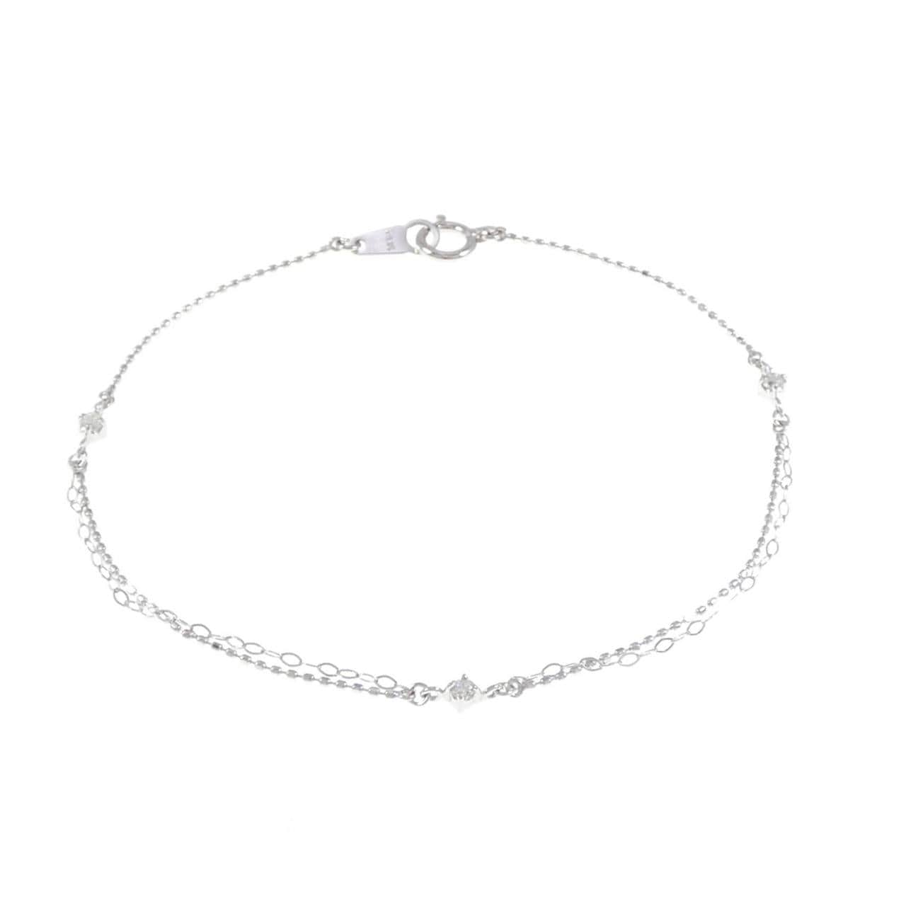 K18WG ダイヤモンド ブレスレット 0.10CT