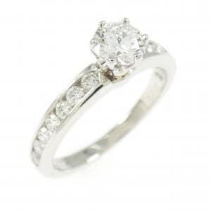 ティファニー ソリティア チャネルセッティング リング 0.33CT