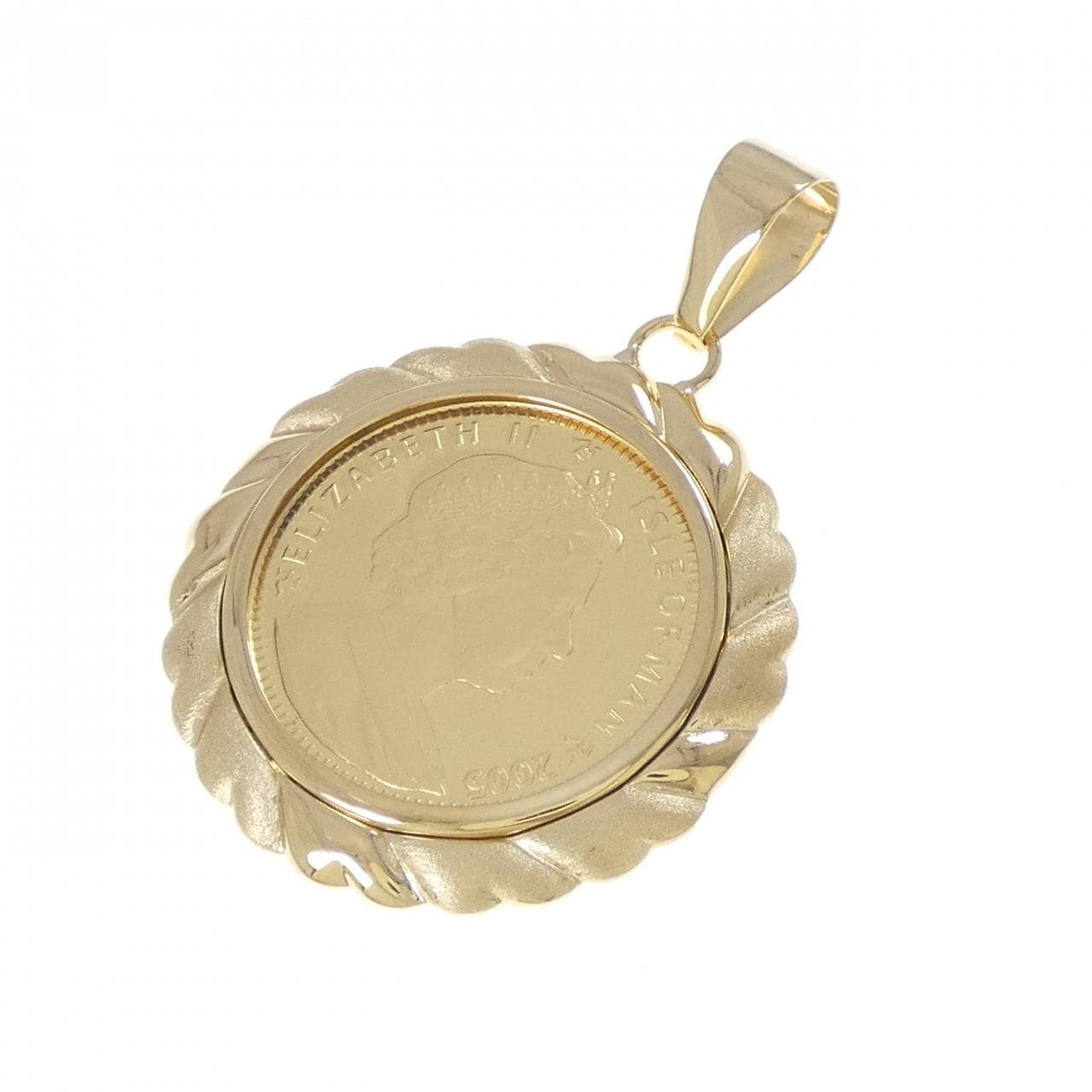 K18YG(枠) コイン ペンダント