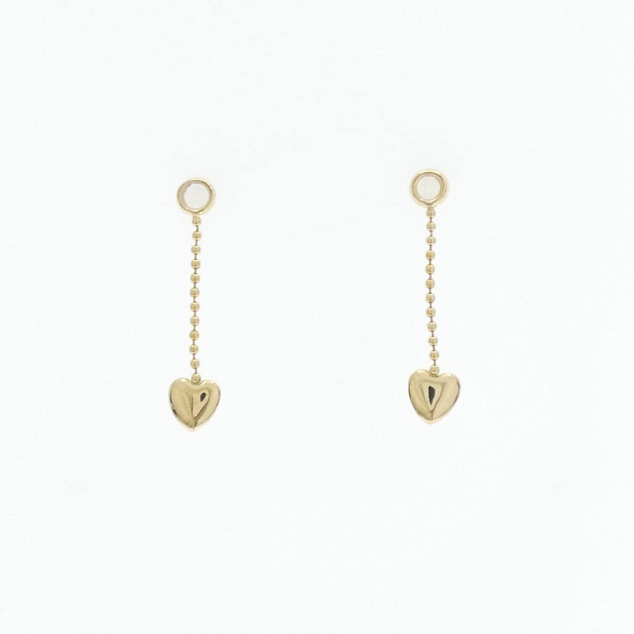 K18YG ハート ムーンストーン ピアス