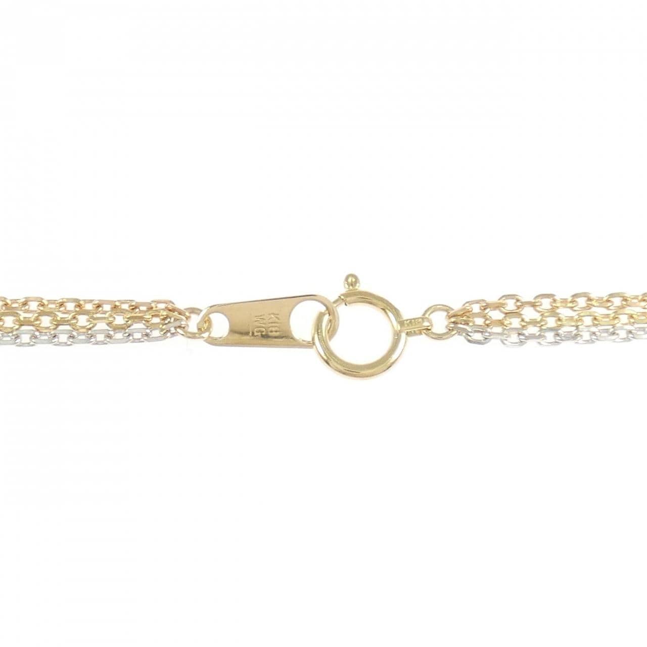 K18スリーカラー ネックレス