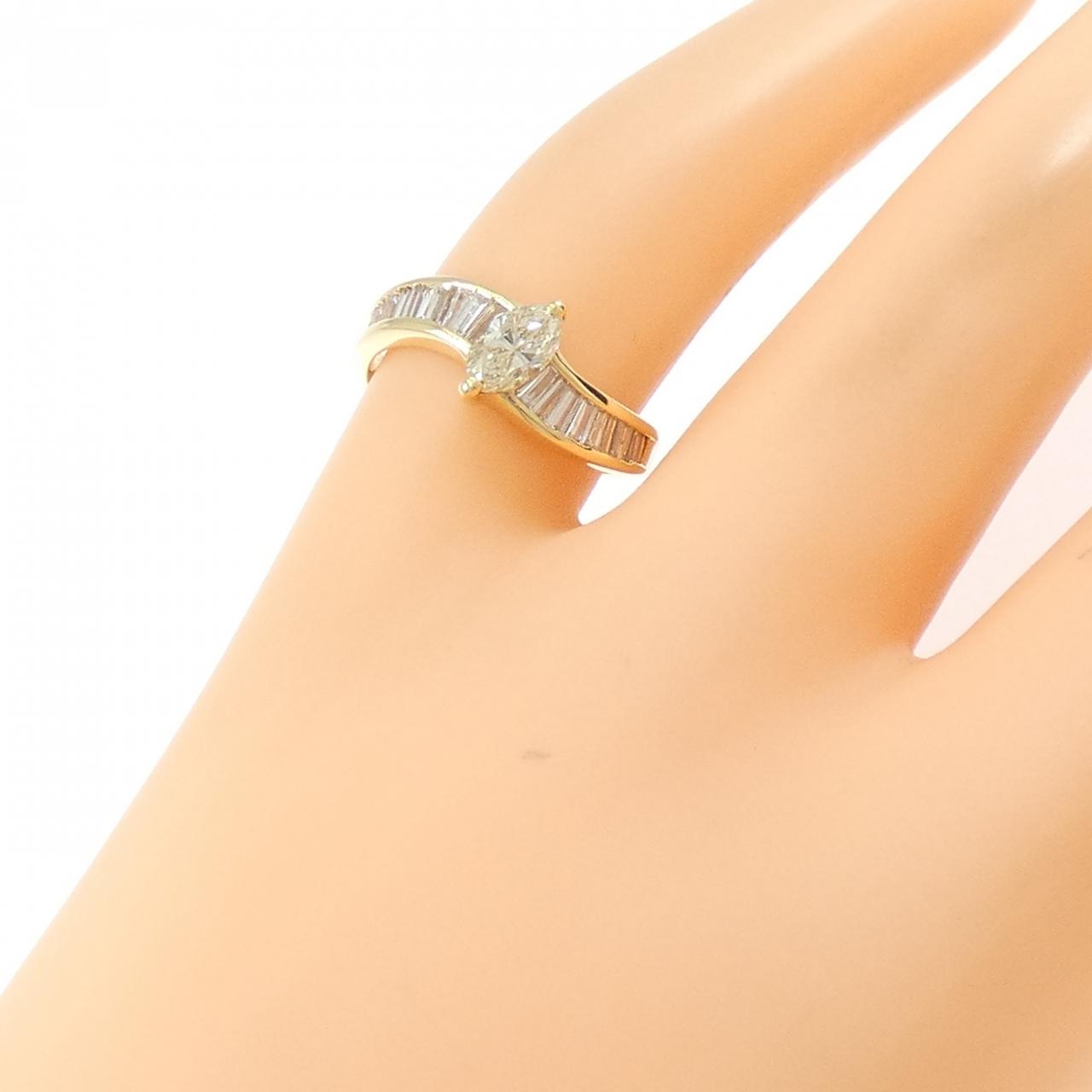 K18YG ダイヤモンド リング 0.30CT