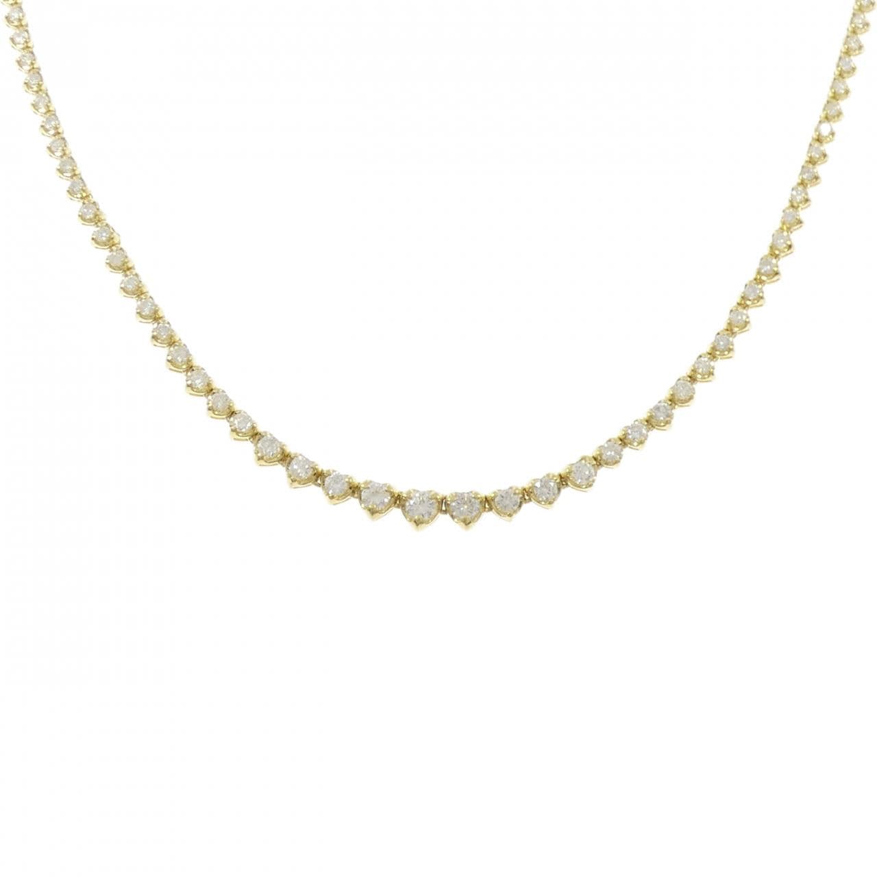 K18YG ハート ダイヤモンド ネックレス 5.00CT