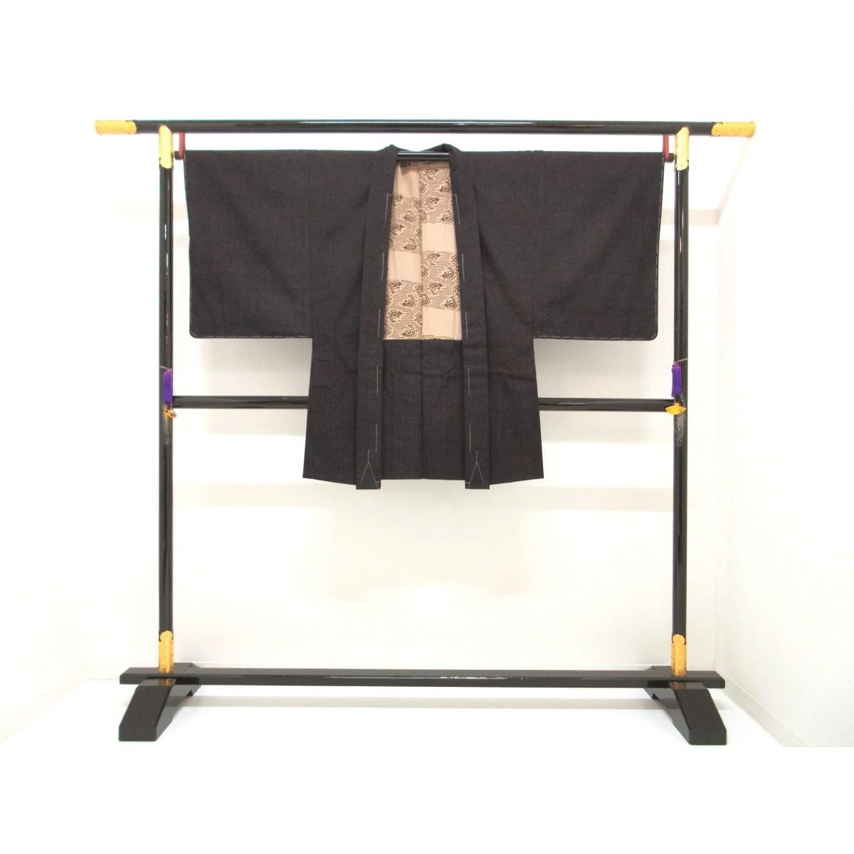 【未使用品】男物　証紙付　きもの・羽織　２点セット【本場結城紬】