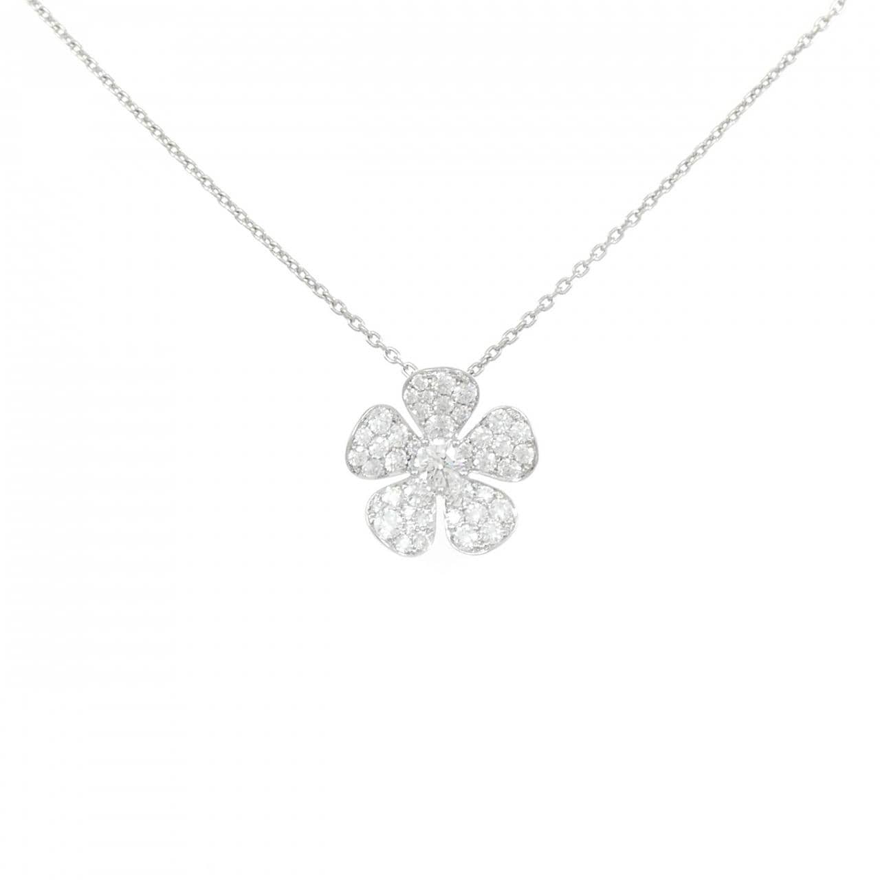 ギメル フラワー ダイヤモンド ネックレス 0.195CT