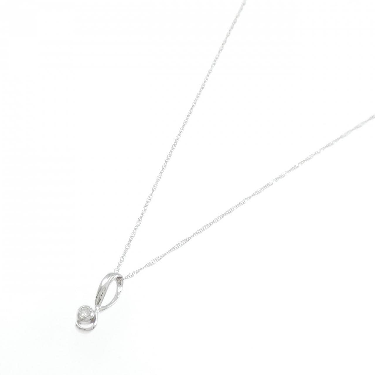 K14WG ダイヤモンド ネックレス 0.02CT