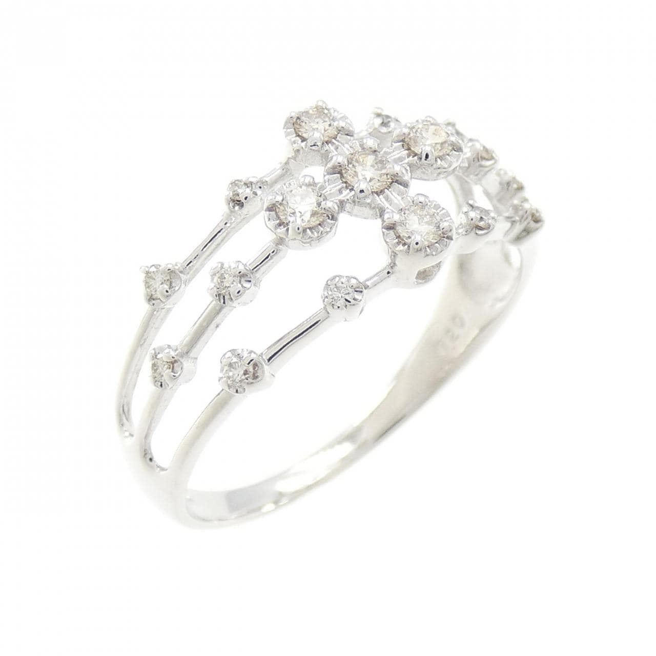 K18WG ダイヤモンド リング 0.20CT