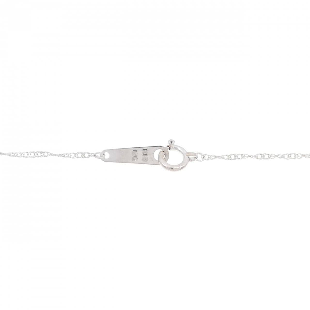 K18WG Three Stone Diamond Necklace 1.0CT