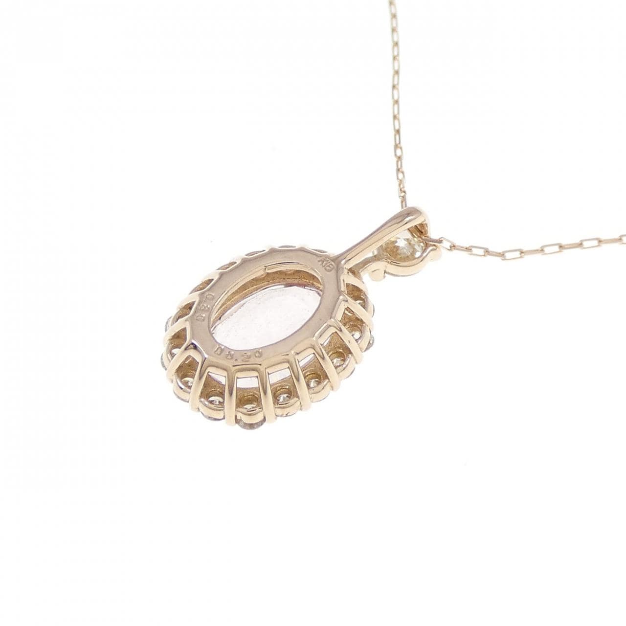 【新品】K18PG モルガナイト ネックレス 0.80CT