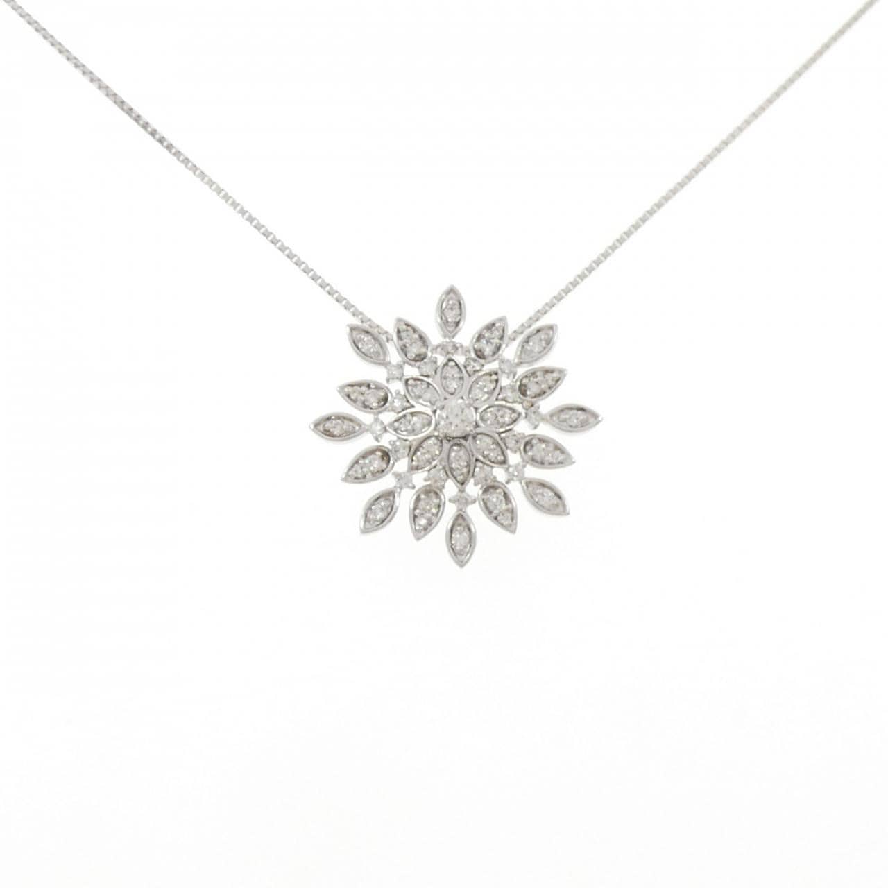 K18WG ダイヤモンド ネックレス 0.57CT