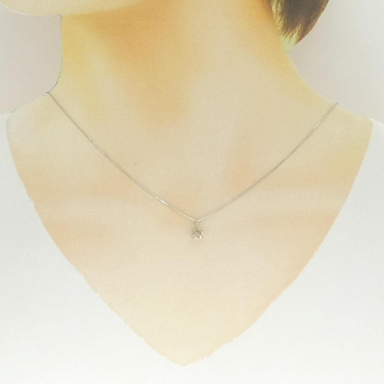 PT900/PT850 ソリティア ダイヤモンド ネックレス 0.7CT