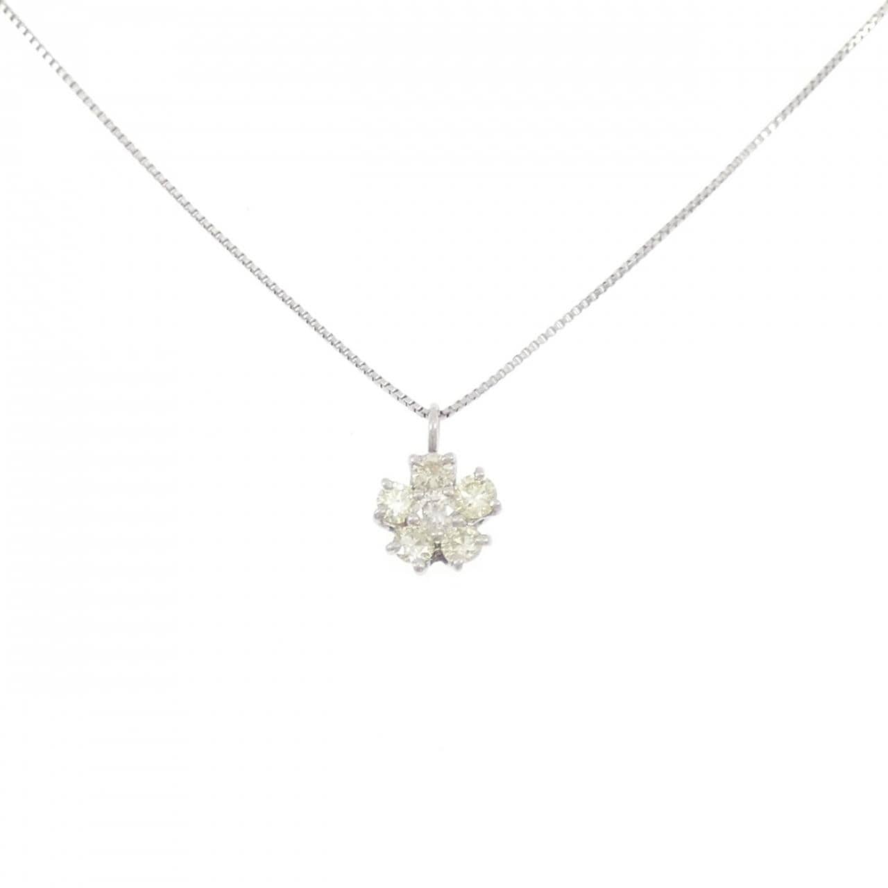 PT900/PT850 Flower Diamond Necklace 0.30CT