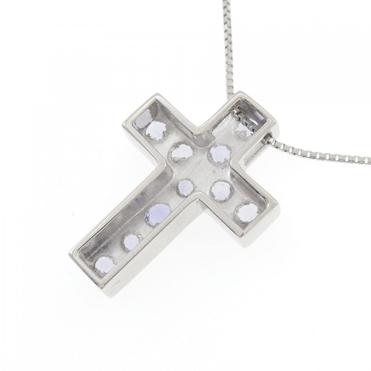 PT900/PT850 クロス タンザナイト ネックレス 0.92CT