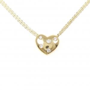 750YG ハート ダイヤモンド ネックレス