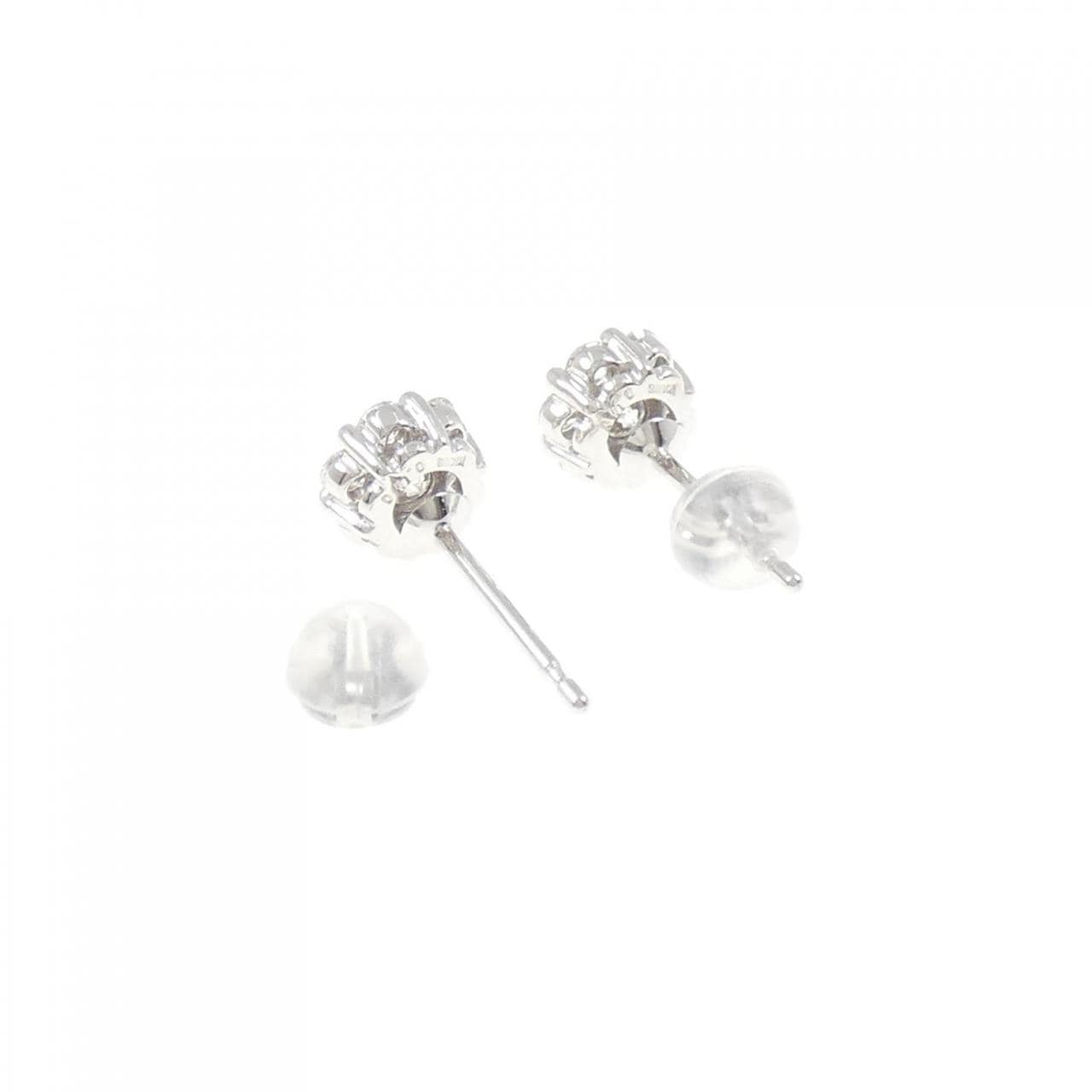 K18WG/K14WG ダイヤモンド ピアス 0.80CT