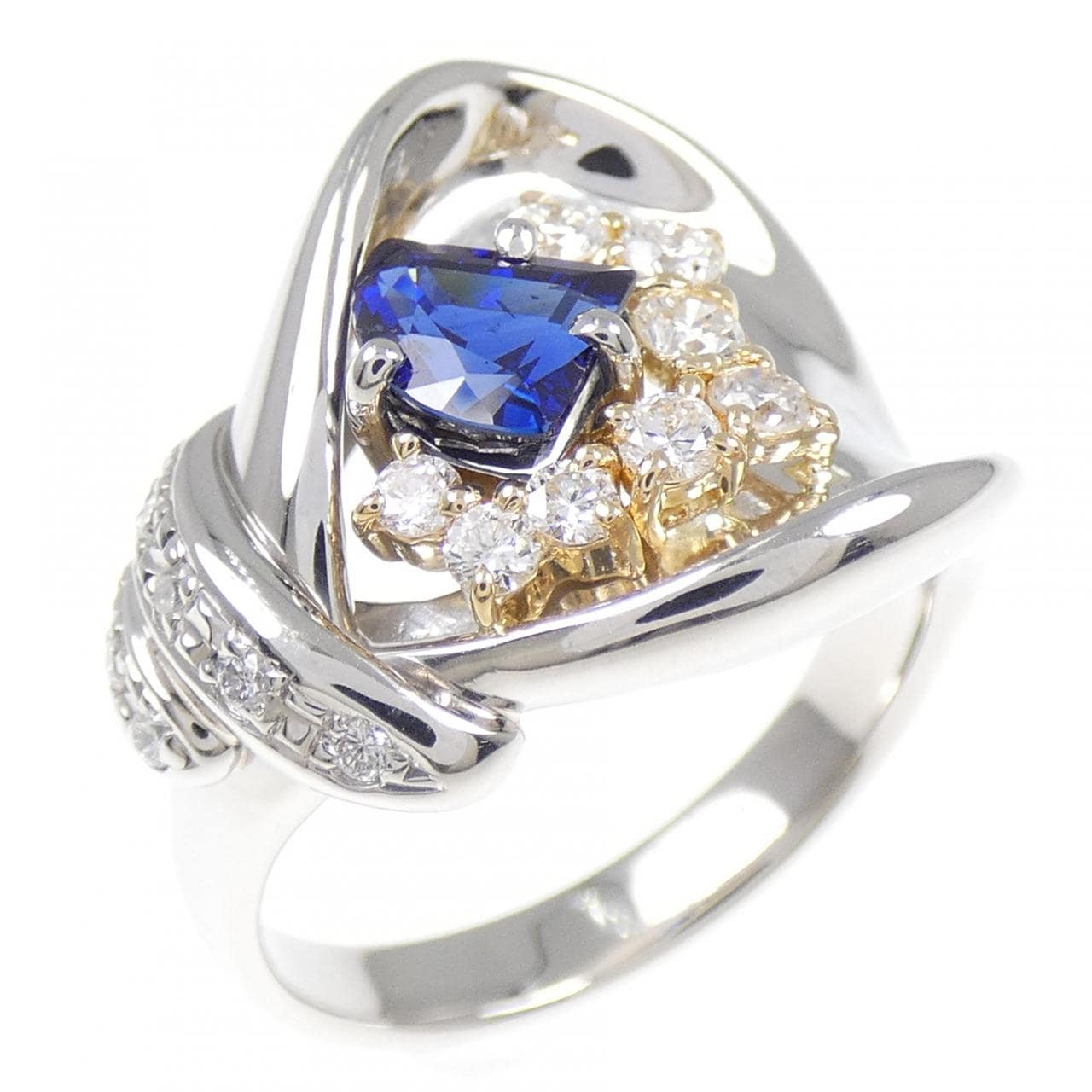 PT900/K18YG サファイヤ リング 1.15CT