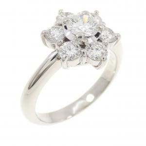 PT900 フラワー ダイヤモンド リング 0.38CT
