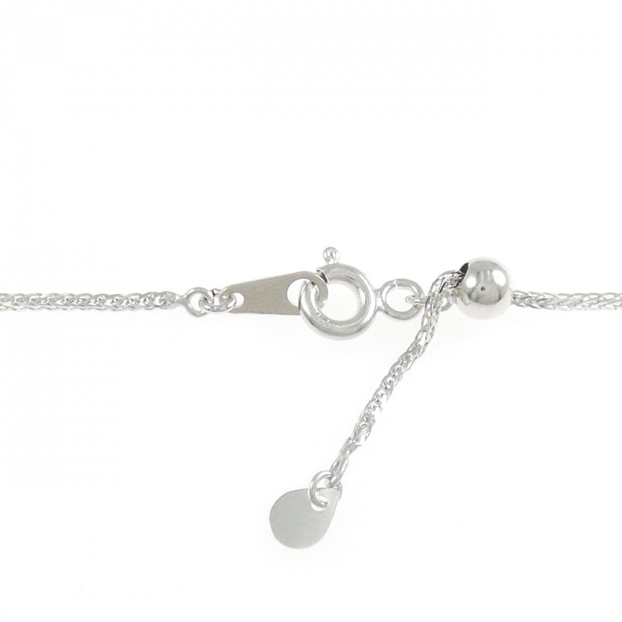 K18WG/750WG フラワー ダイヤモンド ネックレス 0.50CT