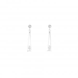 K18WG ダイヤモンド ピアス 0.14CT