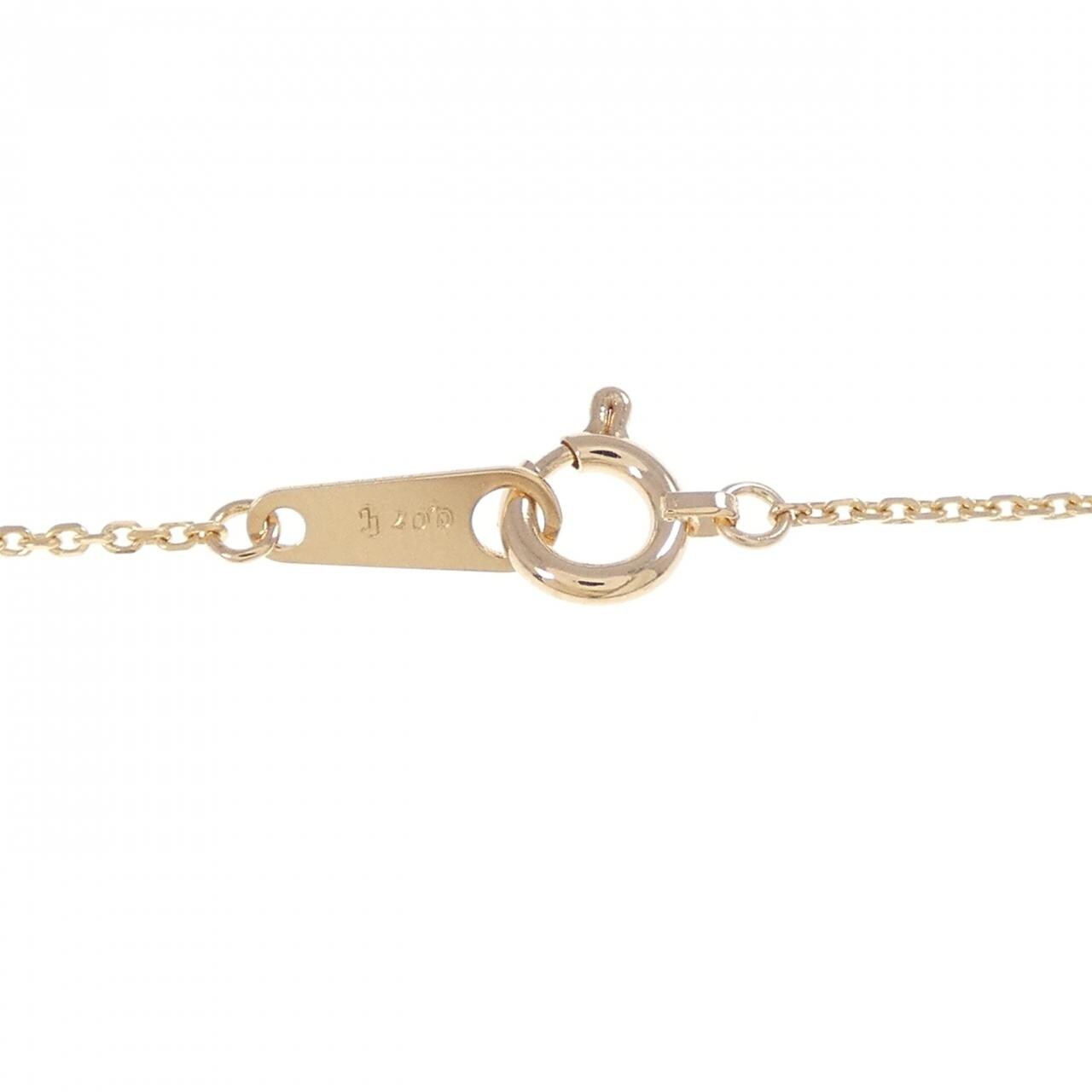 K18PG イニシャルN ダイヤモンド ネックレス 0.07CT