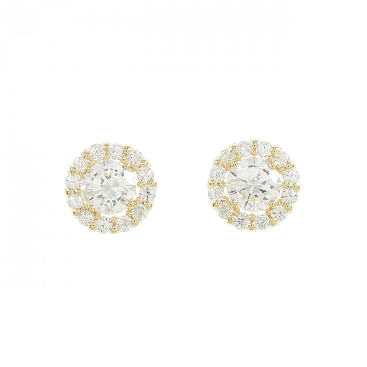 [BRAND NEW] K18YG Diamond earrings 0.297CT 0.296CT G SI1 Good