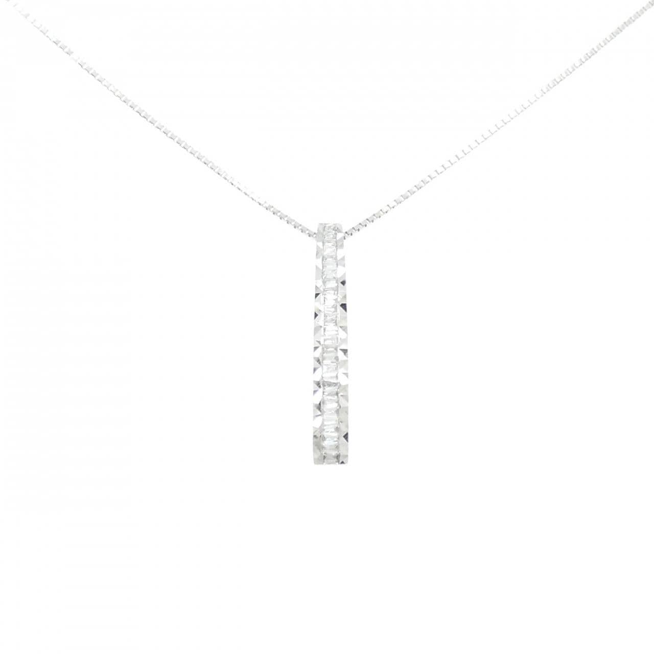 K18WG ダイヤモンド ネックレス 0.15CT