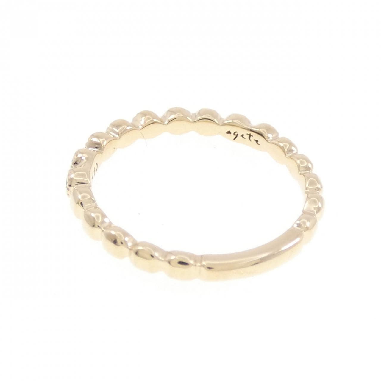 アガット ダイヤモンド ピンキー リング 0.07CT