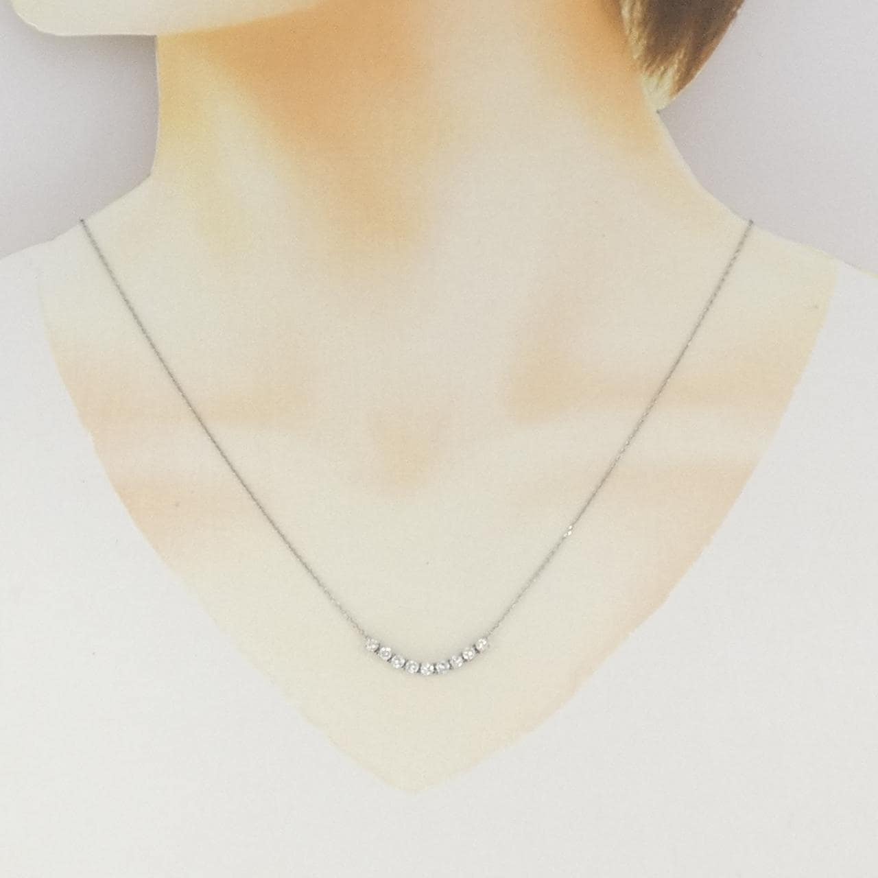 K18WG ダイヤモンド ネックレス 0.501CT