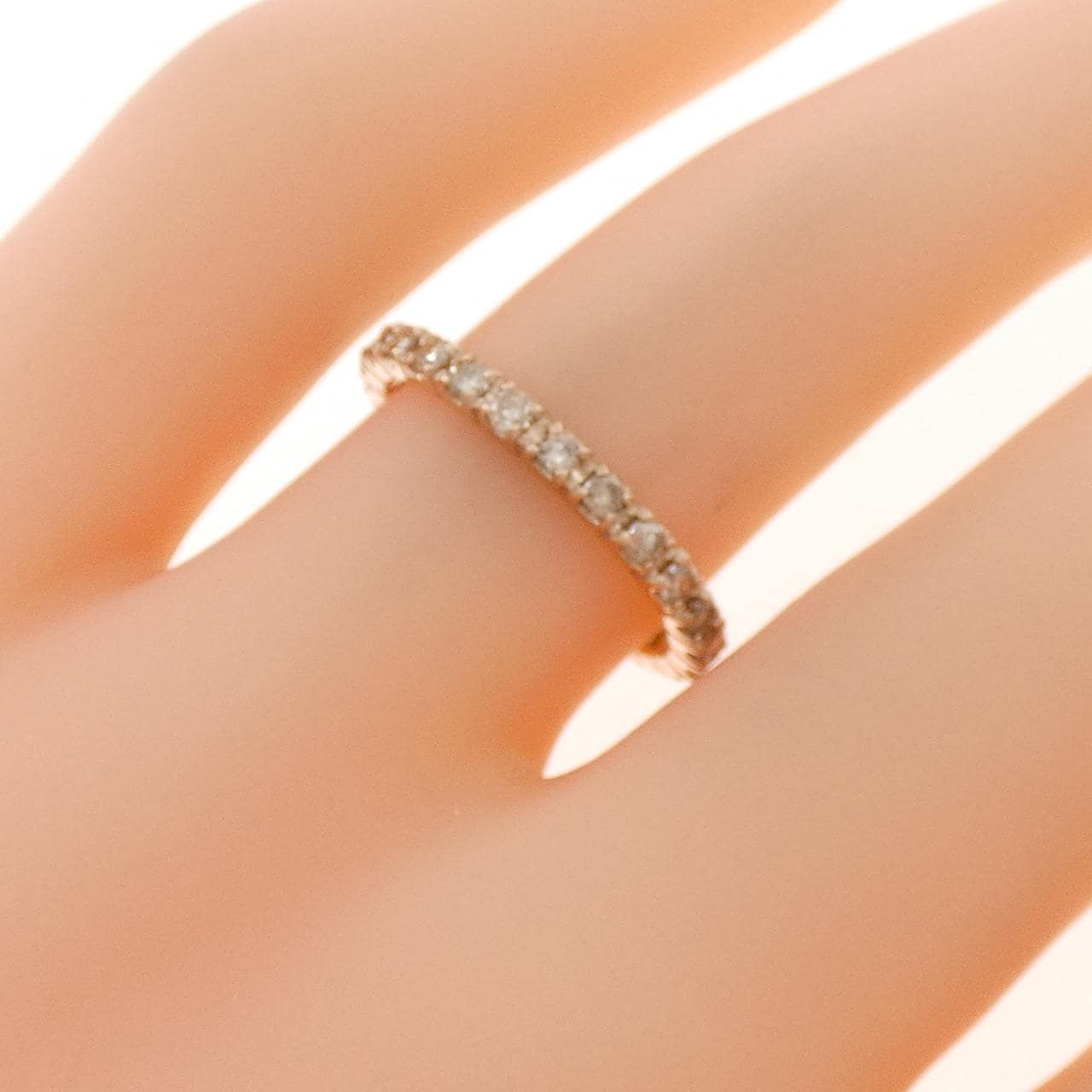 K10PG ハーフエタニティ ダイヤモンド リング 0.50CT