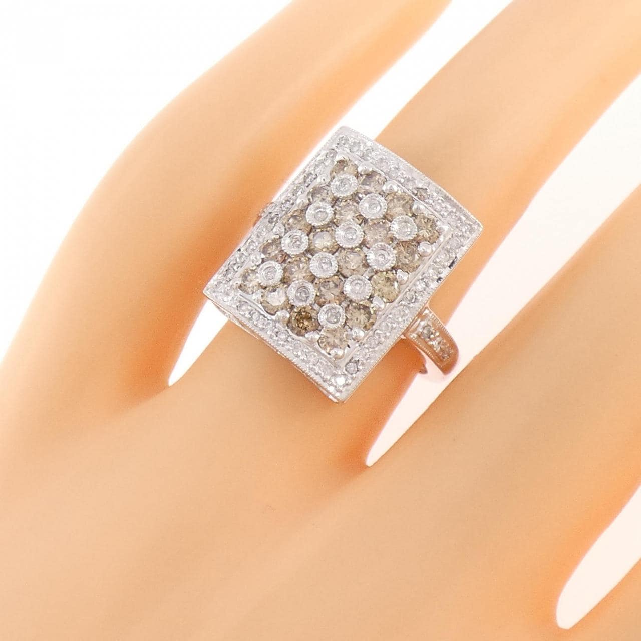 K18WG ダイヤモンド リング 1.50CT
