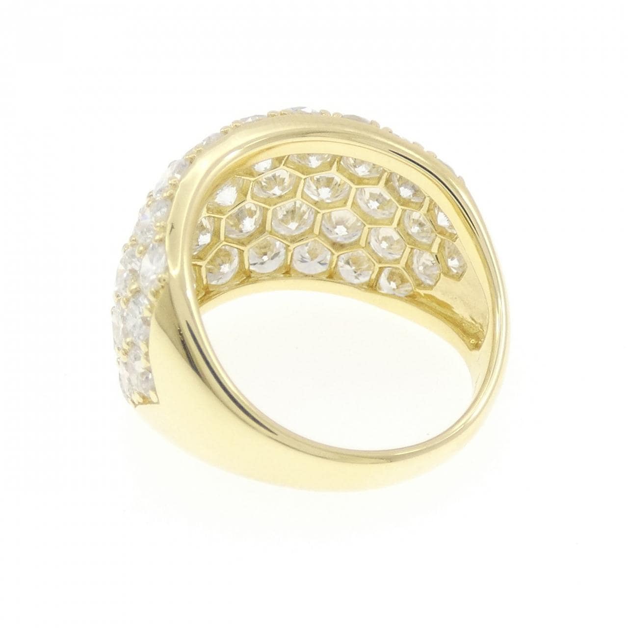 K18YG パヴェ ダイヤモンド リング 5.29CT