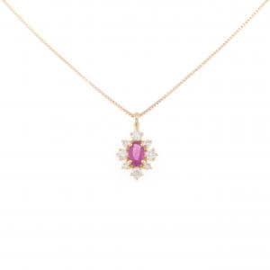 K18YG ルビー ネックレス 0.26CT