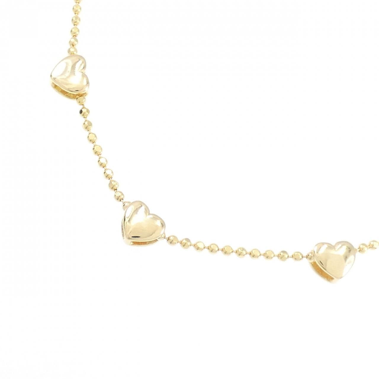 K18YG heart necklace