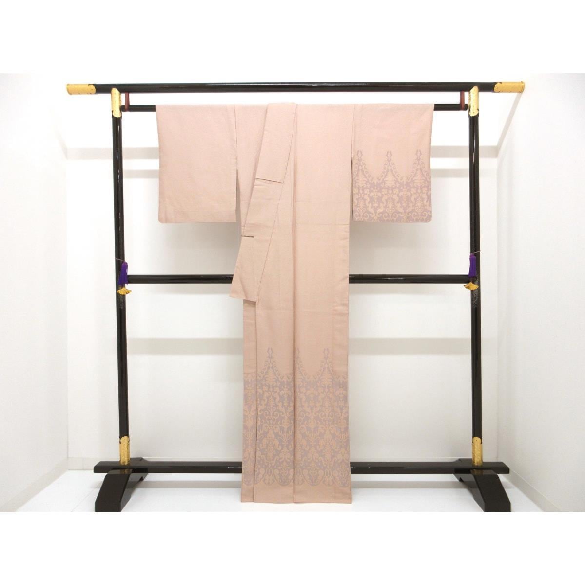 単衣　訪問着　お召織