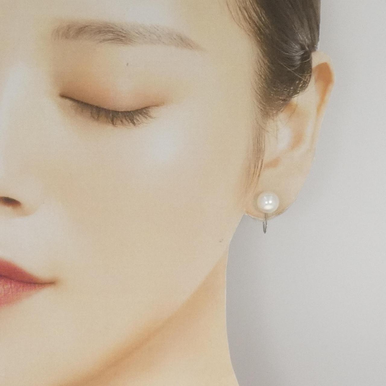 K14WG Akoya pearl earrings 8mm