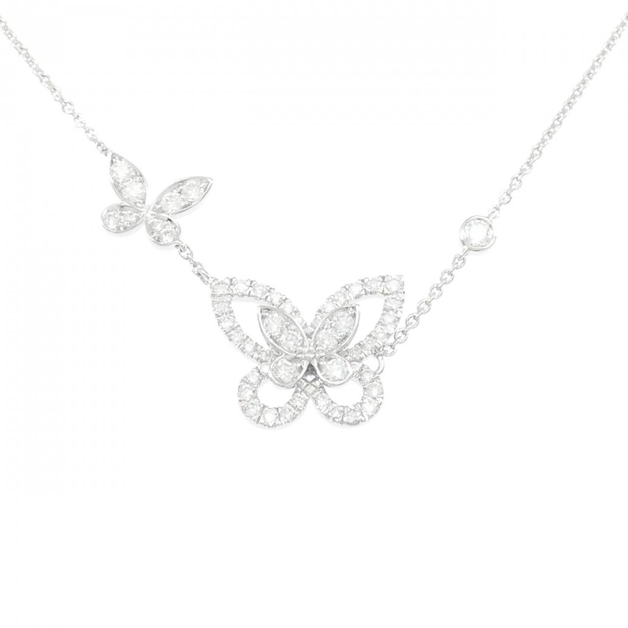 グラフ ダブル バタフライ シルエット ネックレス