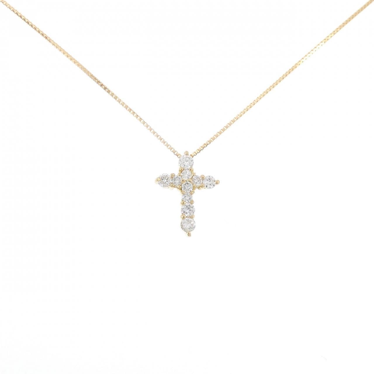 K18YG 十字钻石项链 0.21CT