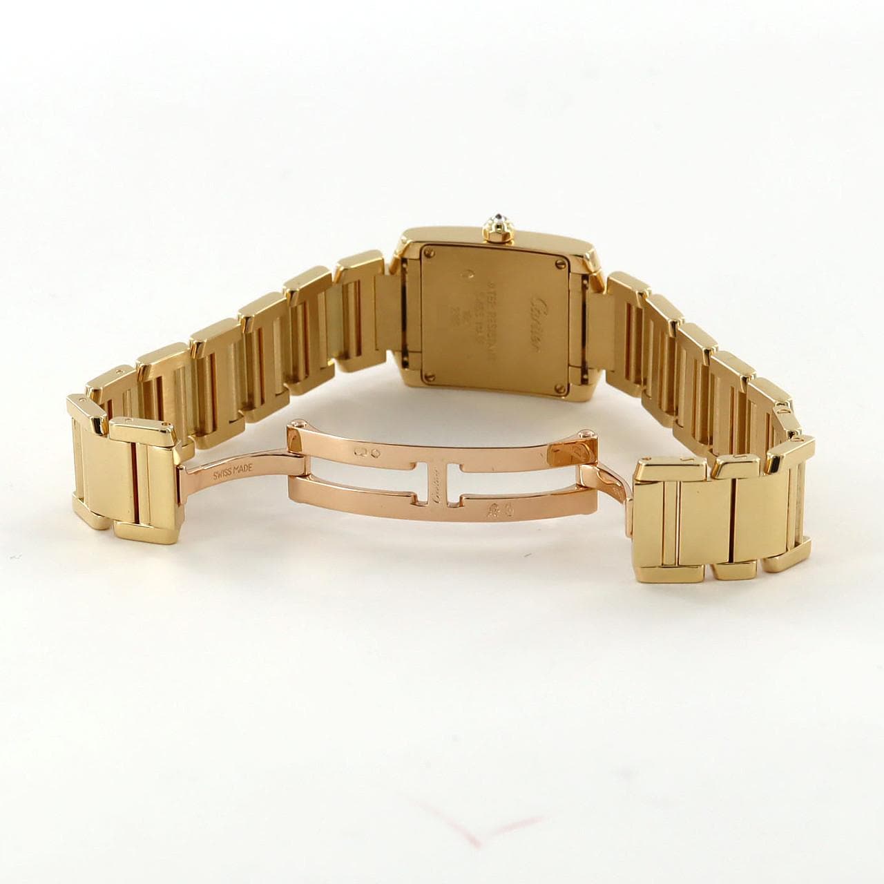 カルティエ タンクフランセーズSM YG/D･ブレスハーフD WE1001RC YG クォーツ