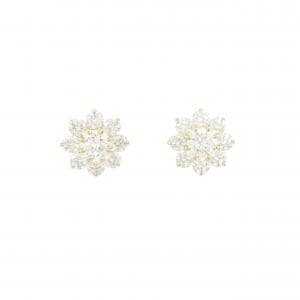 【新品】K18YG ダイヤモンド ピアス 0.314CT 0.302CT F SI1 Good