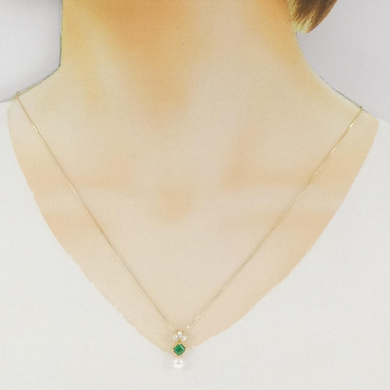 K18YG カラーストーン ネックレス