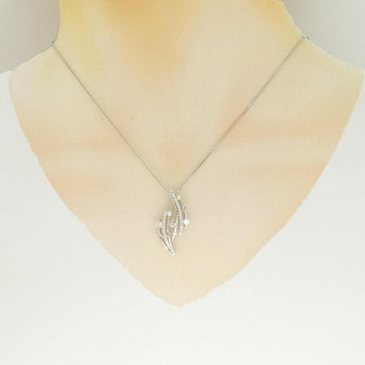 PT900/PT850 ダイヤモンド ネックレス 1.00CT