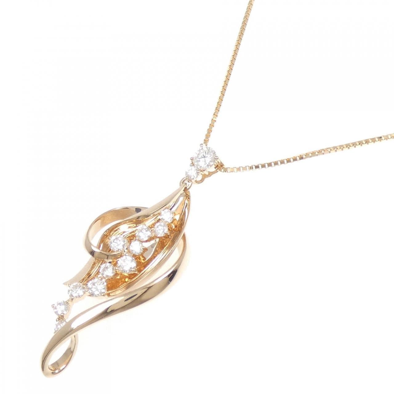 K18PG ダイヤモンド ネックレス 0.78CT