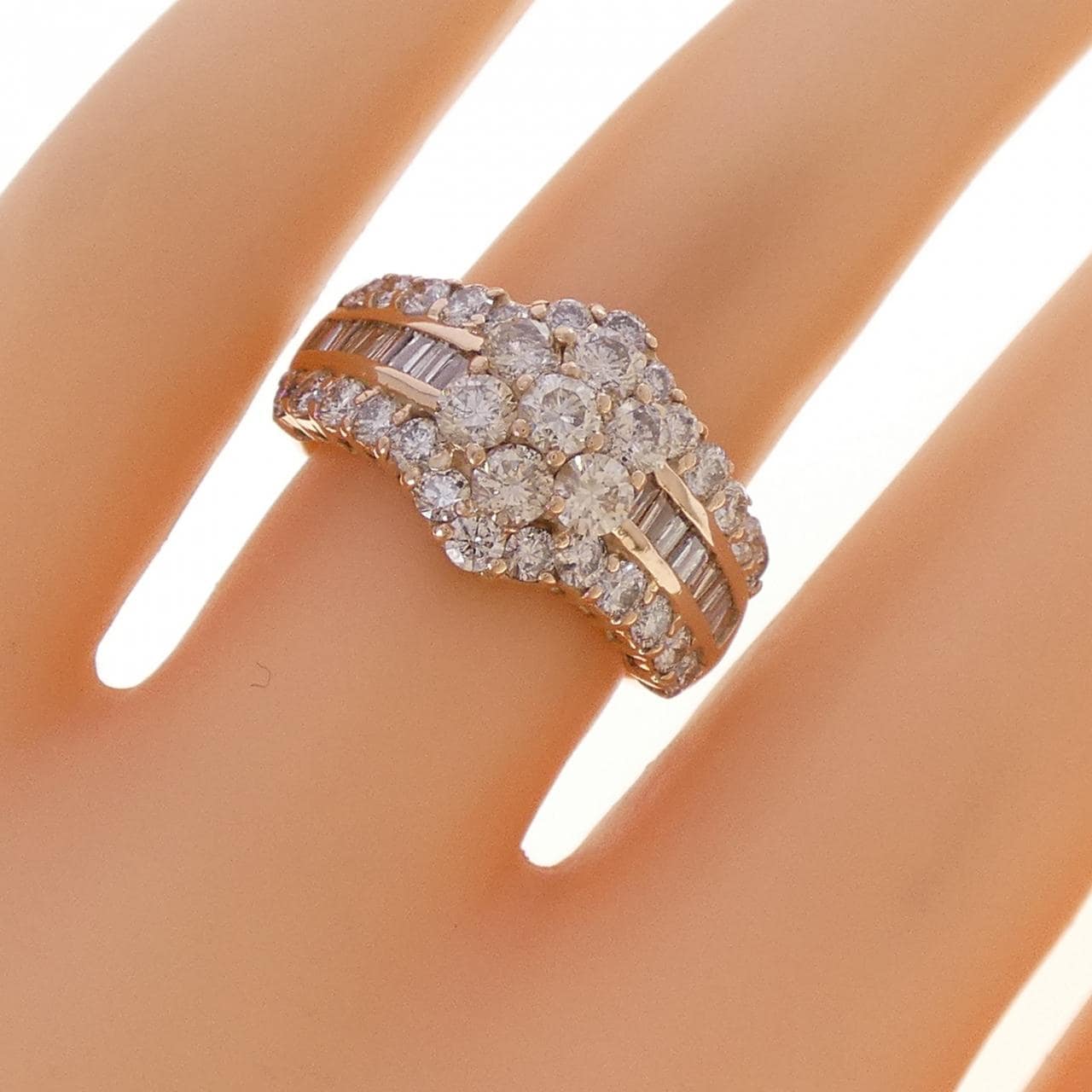 K18PG ダイヤモンド リング 2.00CT