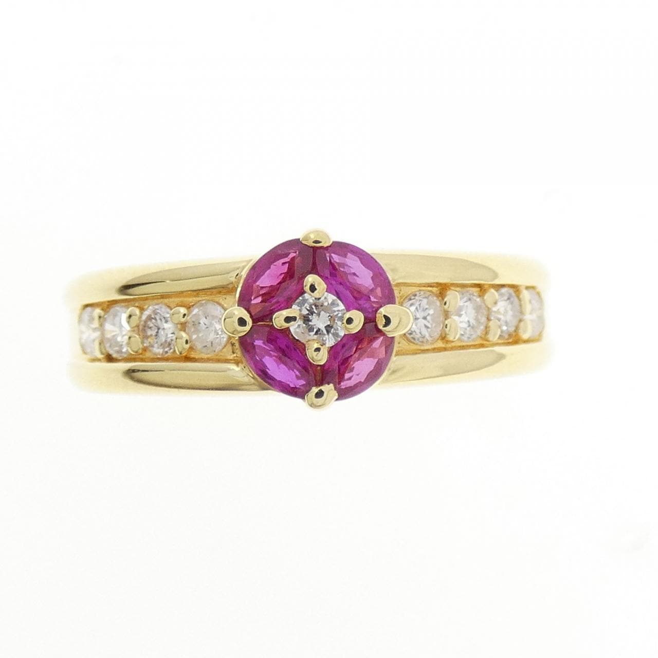 K18YG ルビー リング 0.29CT