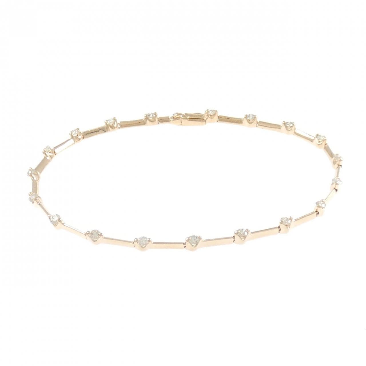 K18PG ダイヤモンド ブレスレット 0.74CT