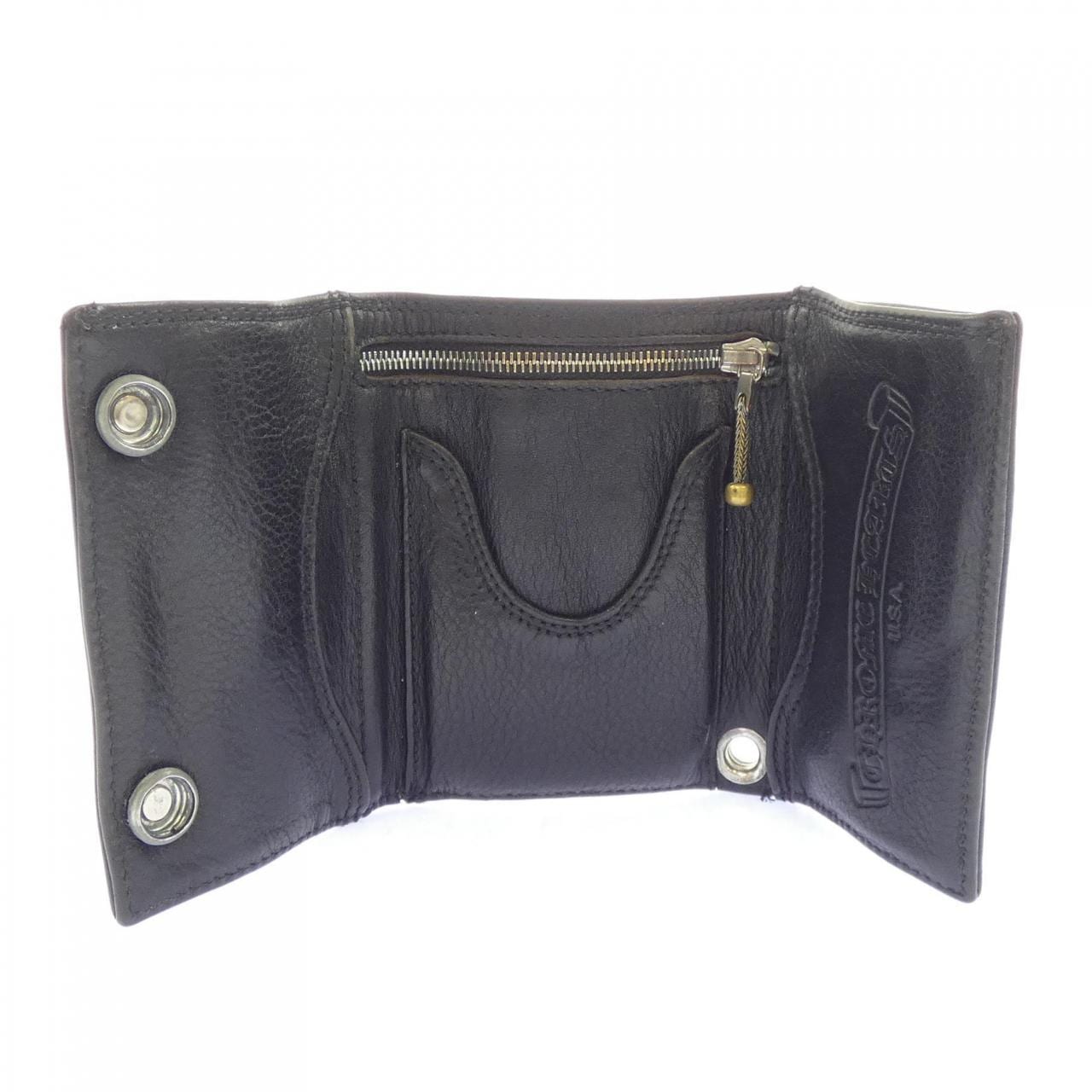 クロムハーツ CHROME HEARTS 3FOLD BLK 2246 304 0300 0200 WALLET