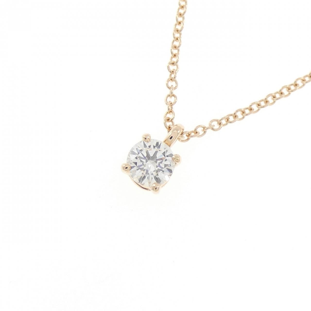 ティファニー ソリティア ネックレス 0.32CT G VVS1 3EXT