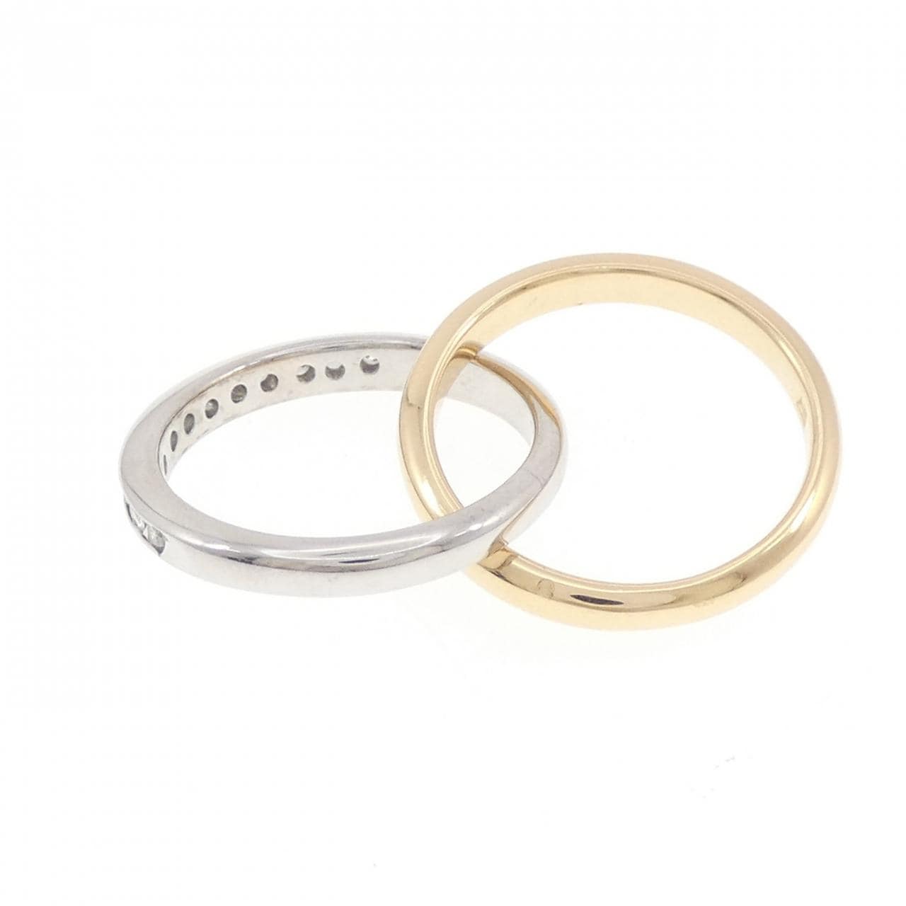 K18YG/K14WG ダイヤモンド リング 0.25CT