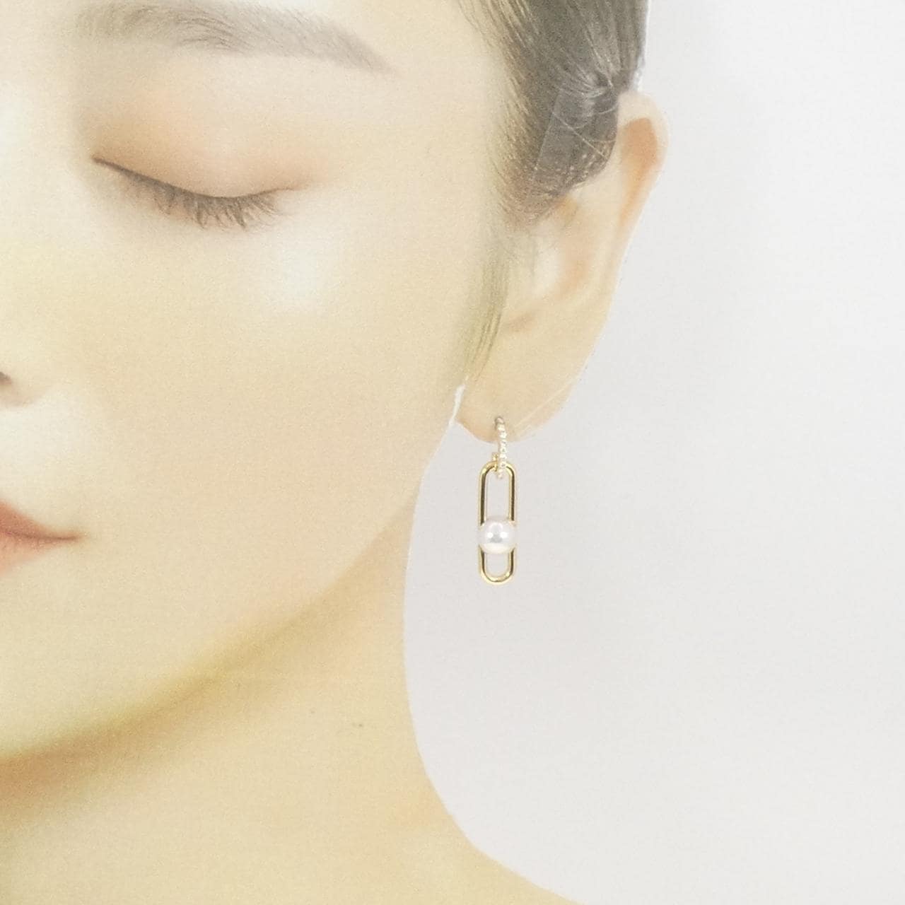 Tasaki Fine Link Earrings 7.7mm